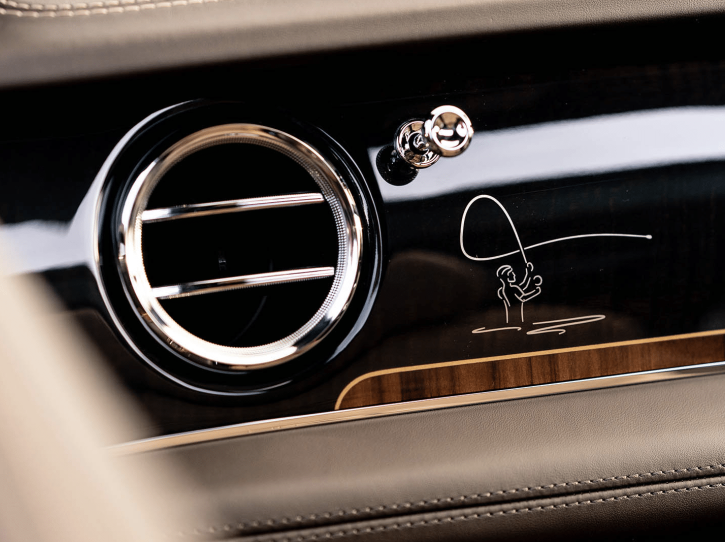 Bespoke Mulliner personalized embroidery and marquetry